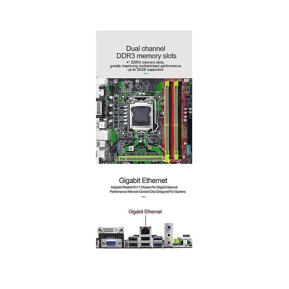 Jingsha B75-hm Desktop Motherboard Lga1155 Supports Ddr3 Memory Supports M.2 Nvme Protocol Computer