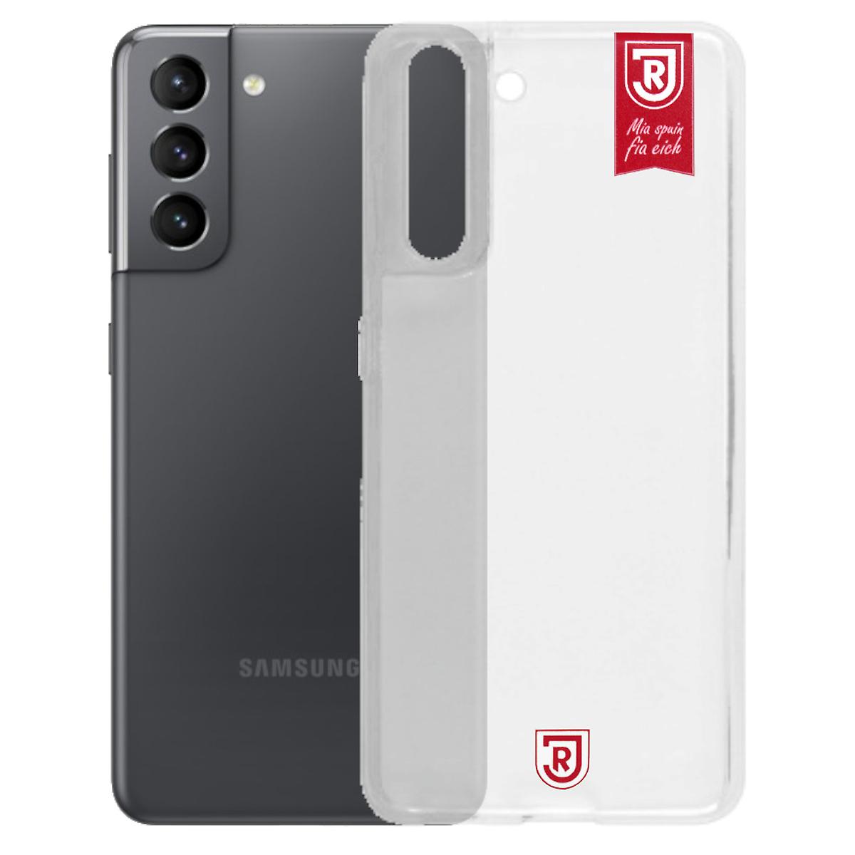 SSV Jahn Regensburg TPU Protective Case with Banner Mia spuin fia eich Transparent for Samsung Galaxy S21