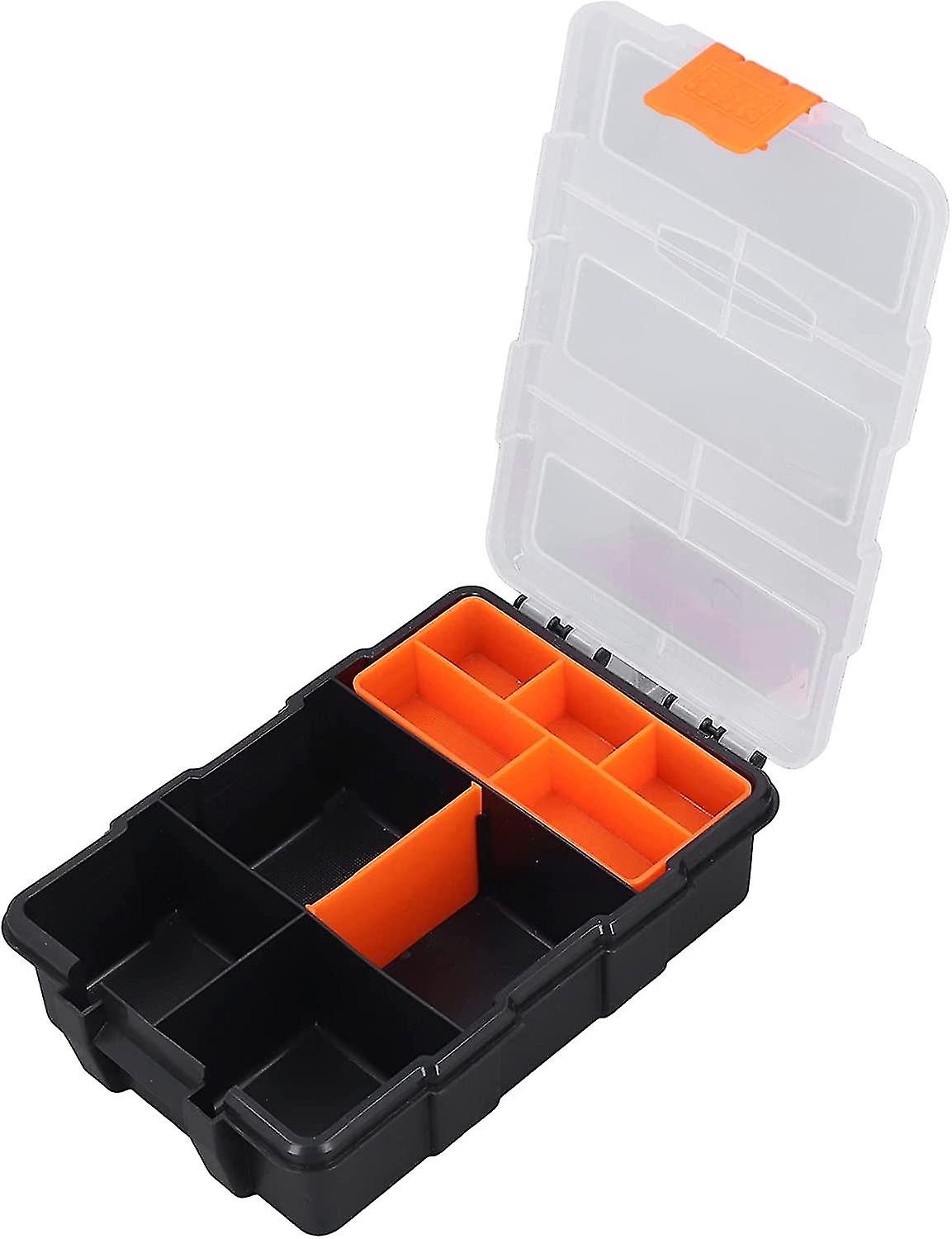 Plastic Storage Box, Diy Compartment Storage Organiser Screw Portable Waterproof Stackable