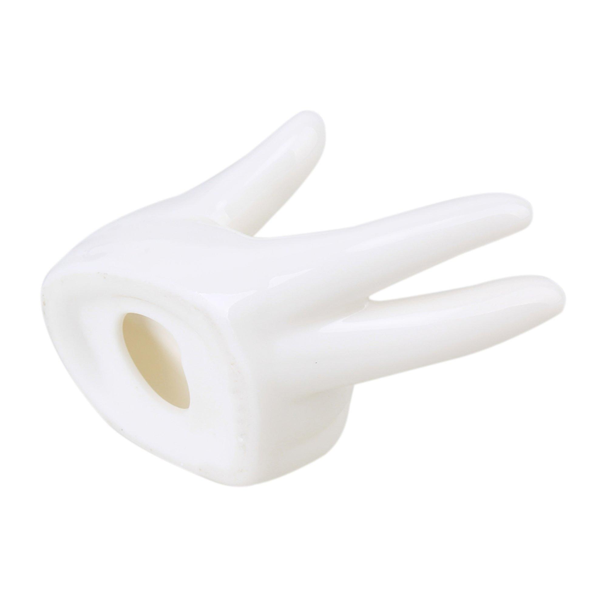 White Ocarina Display Accessory Ceramic Hand Stand For Music Lovers