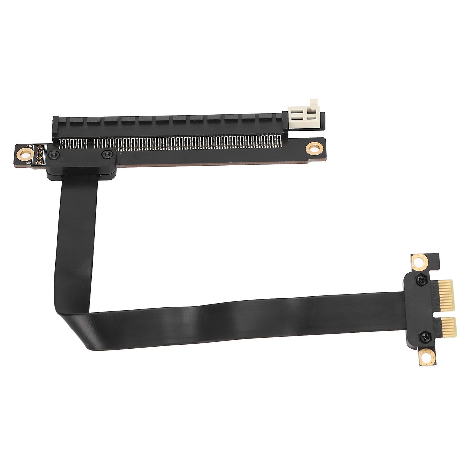 PCIe Extension Cable 20cm 32Gbps Transmission Rate PCI E 3.0 X1 Black Adapter for Graphics Card Sound Card Network CardWithout SATA Power Cable
