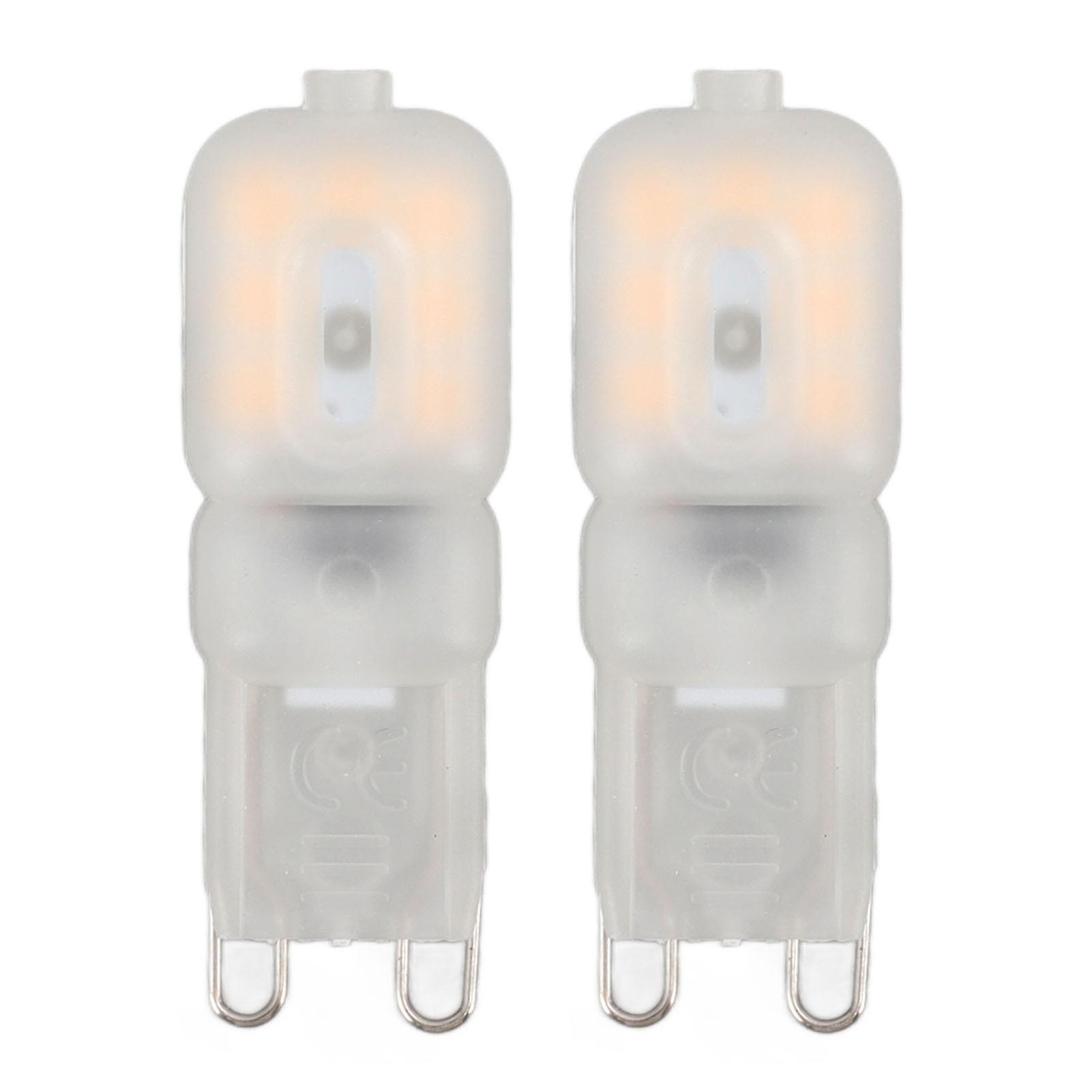 Pack of 2 professional G9 LED bulbs, 14 LEDs, high brightness, 270 lm, dimmable, 3 W, 220 V