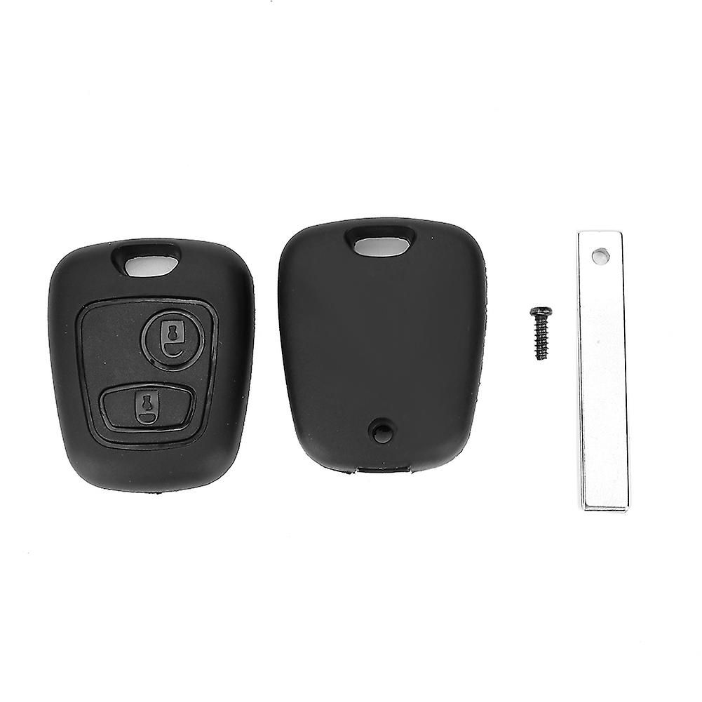 2 Button Car Remote Key Case Shell with Groove Fit For Peugeot 107 207 307 407