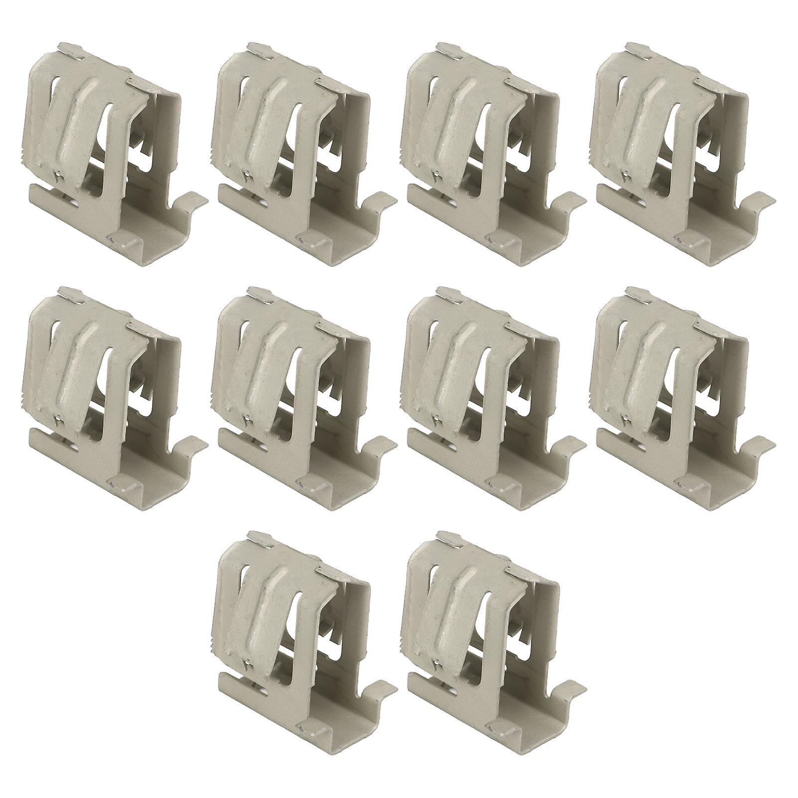 10 Pcs Solar Rail Mounting Bracket Wear Corrosion Resistance Spring Steel Quick Assembly Solar Panel Installation Buckle