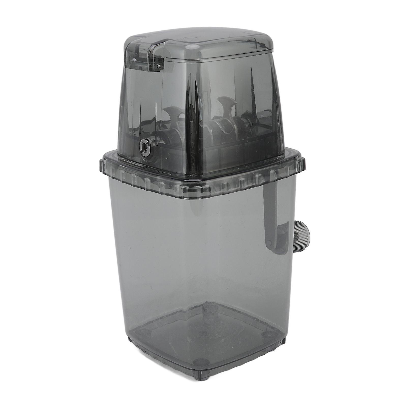 Manual Ice Crusher Small Portable Shaver Hand Operated Snow Cone Machine for Home Grey 