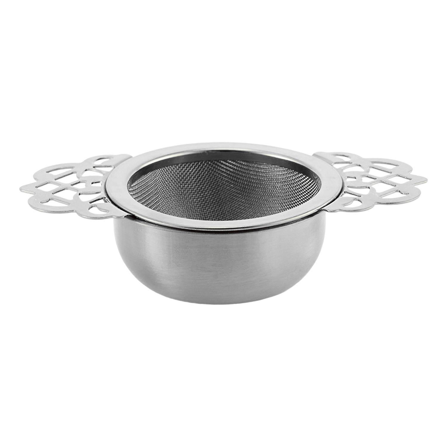 OuZhan Tea Strainer Solid Color Filtering Lightweight Double-layer with Handle Tea Stirring Filter