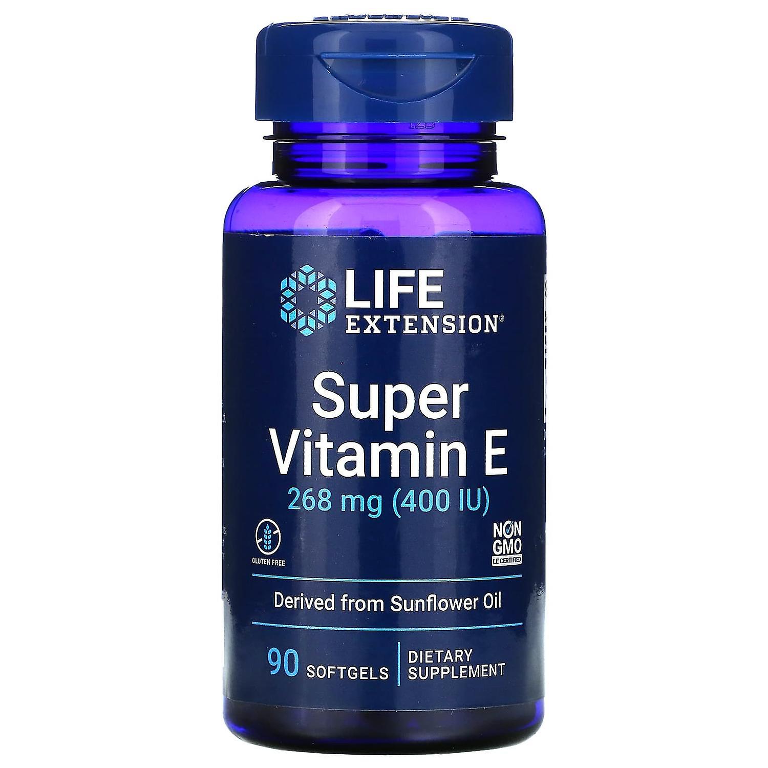 Life Extension, Super Vitamin E, 268 mg (400 IU), 90 Softgels