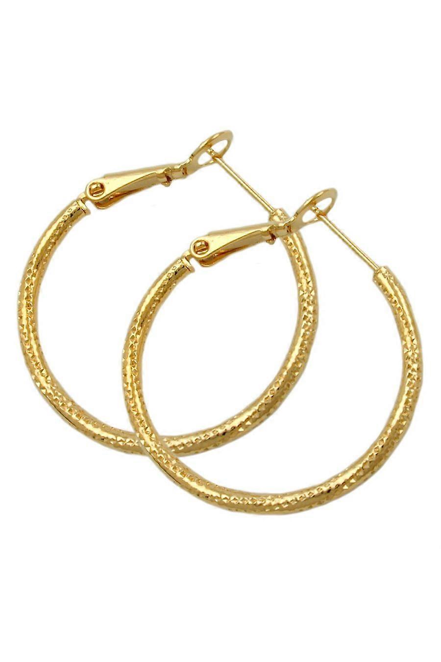 Hoop Earrings 3 Micron Gold Plating - Gl30257