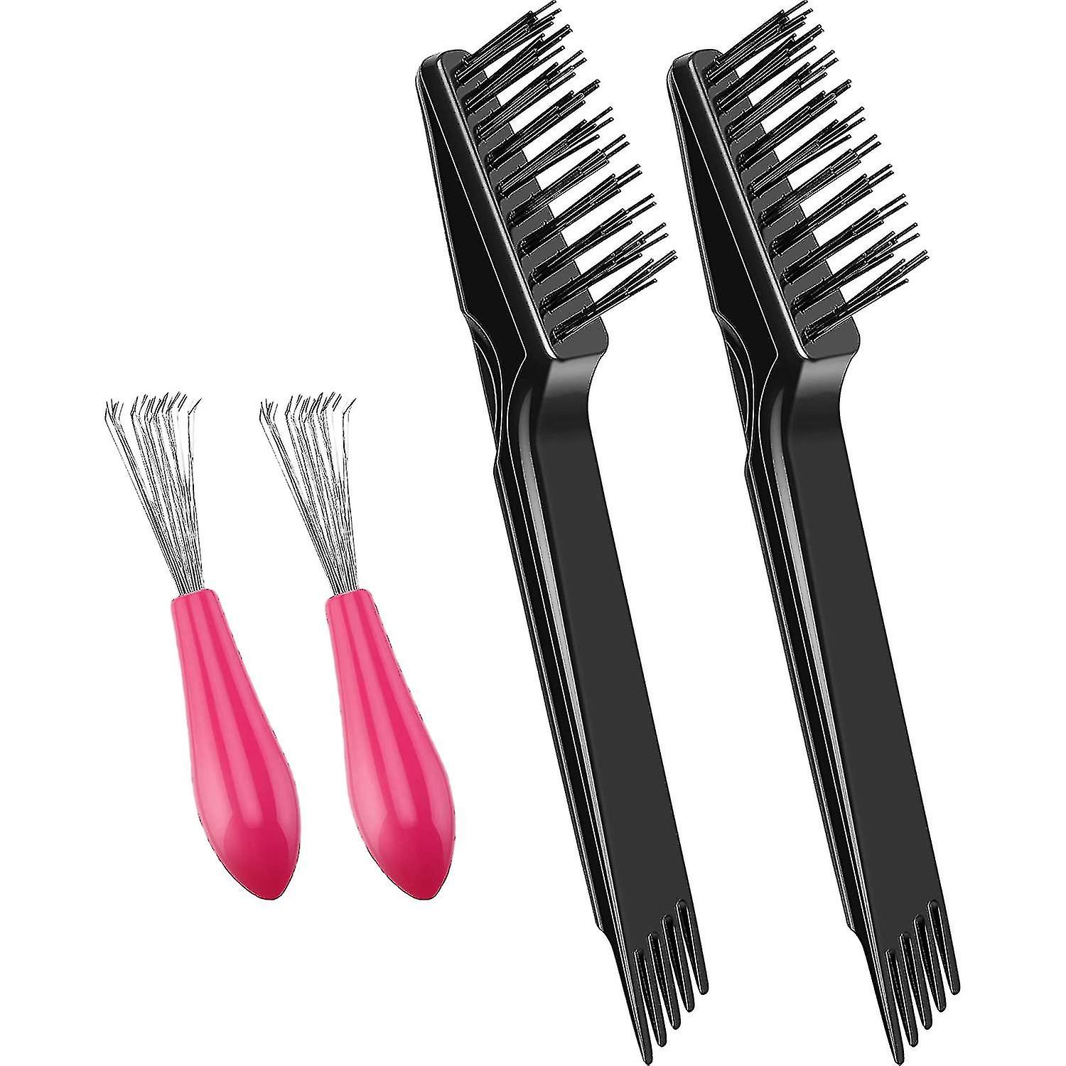 4pcs Brosse À Cheveux Outil De Nettoyage Peigne De Nettoyage Brosse À Cheveux Brosse À Cheveux Nettoyant Râteau Pour Enlever La Saleté Hom-YUHAO
