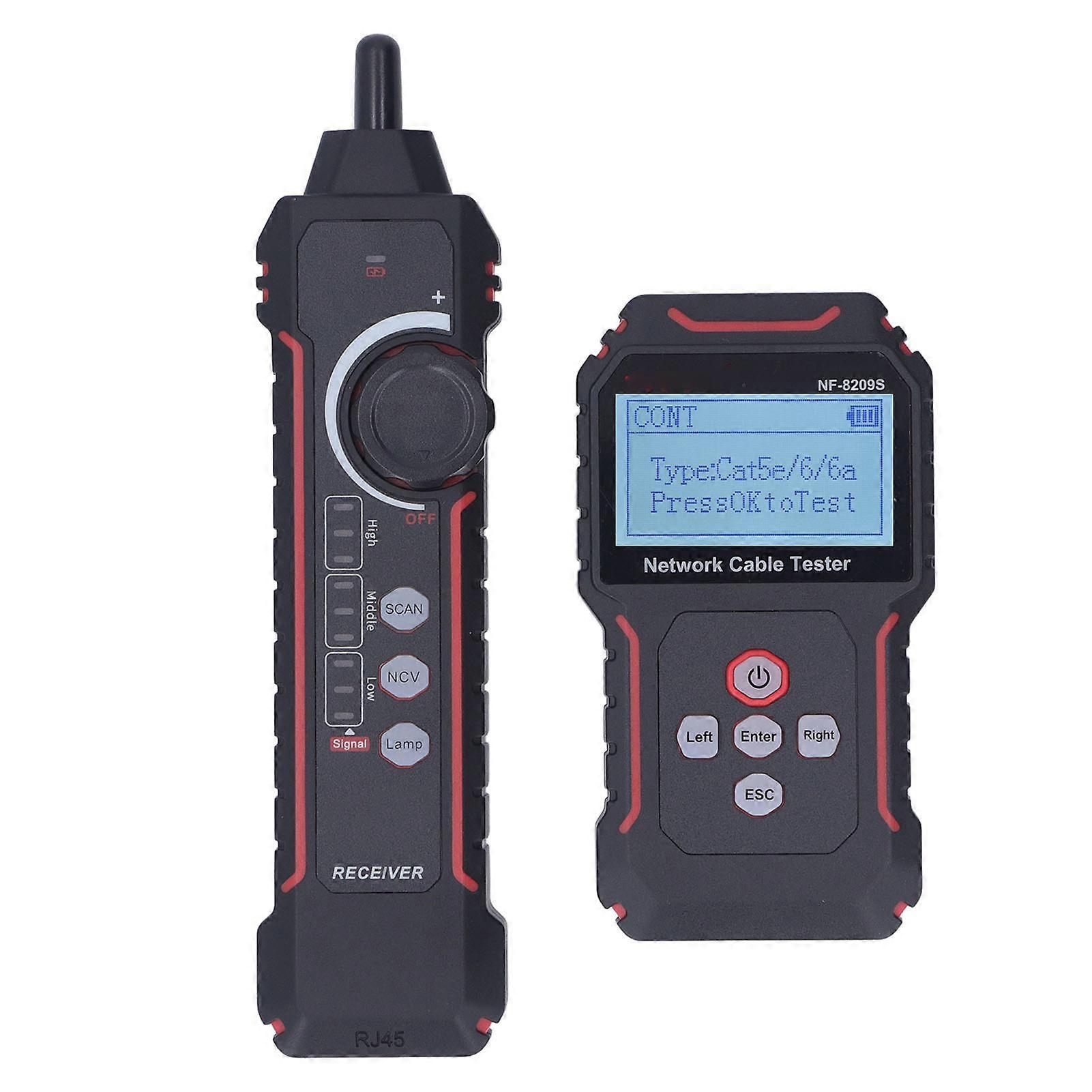Network Cable Tester Multifunctional Ethernet Lan Telephone Line Finder for Continuity Checking