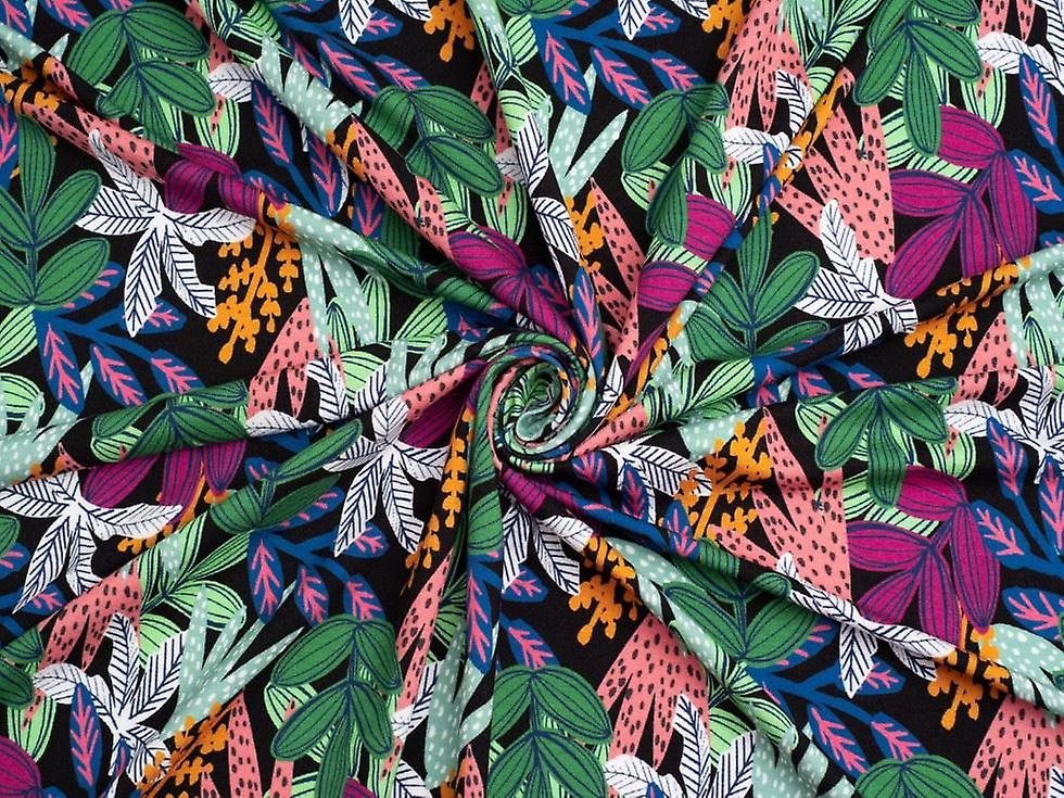 Minerva Exclusive Rainforest Rhythm Viscose Jersey Knit Fabric - per metre