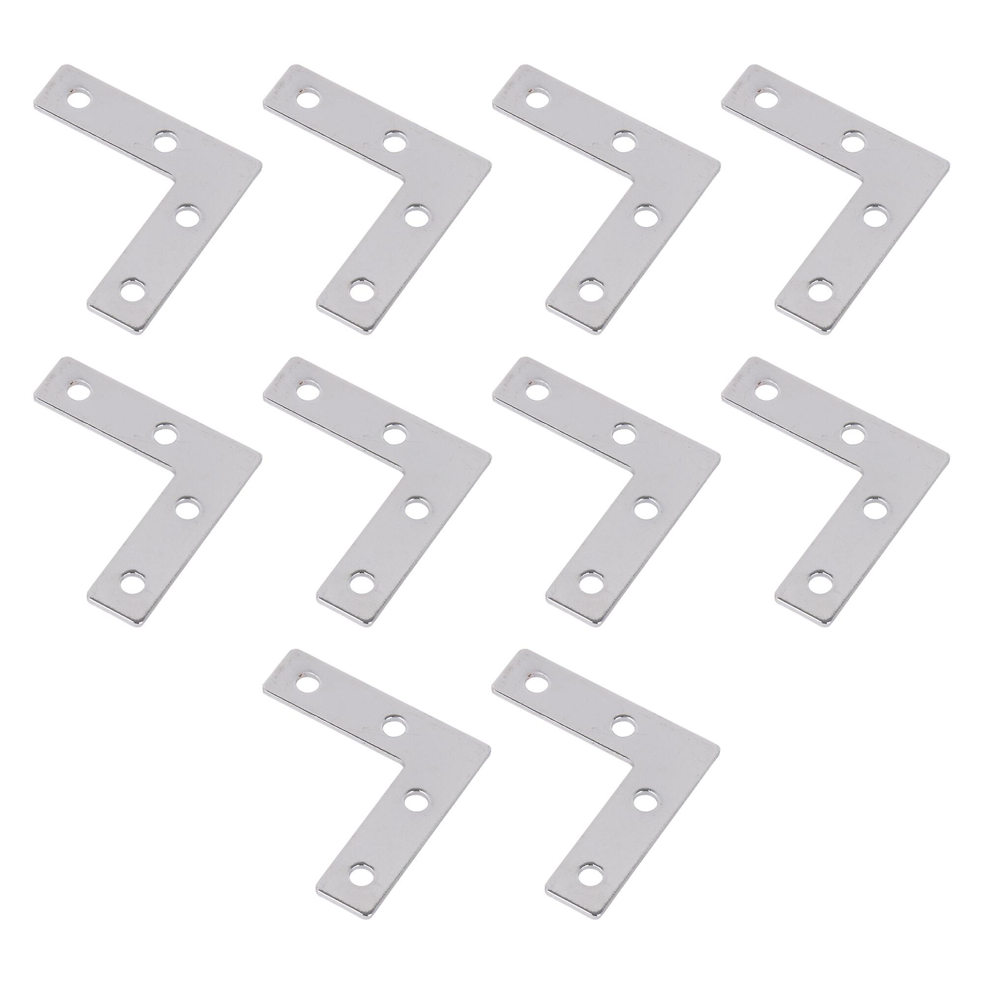 L Shape Flat Corner Brace Plate Carbon Steel Brackets for 2020 Series Set of 10