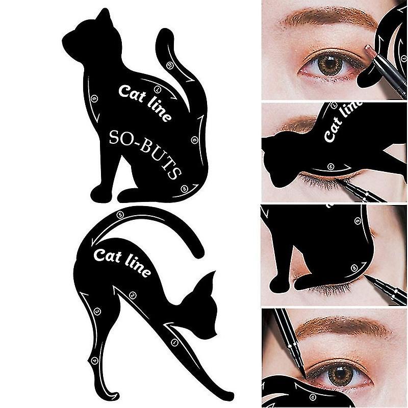 Cat eyeliner card eyeliner card auxiliary tool cat eye card eyeliner model card-3pcs
