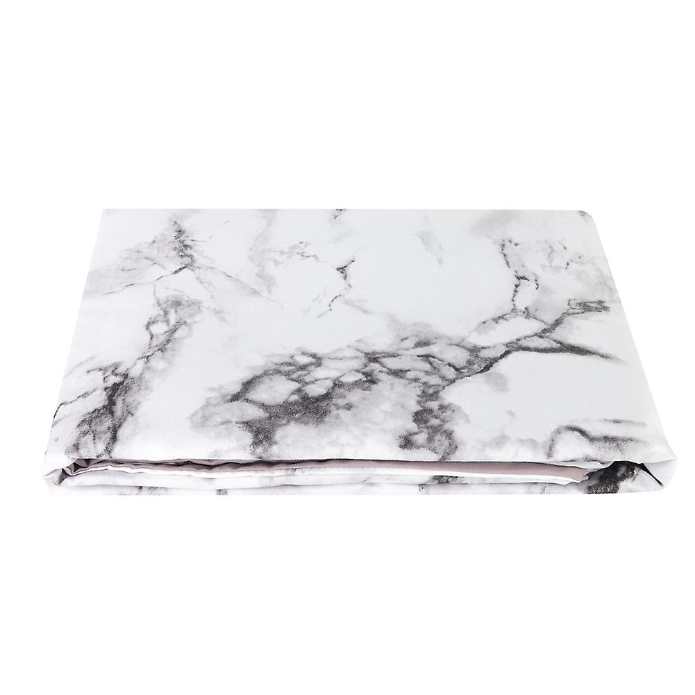 2Pcs Set Polyester Quilt Cover with Pillowcase Marbled Bedding Set EU Single Size (White)