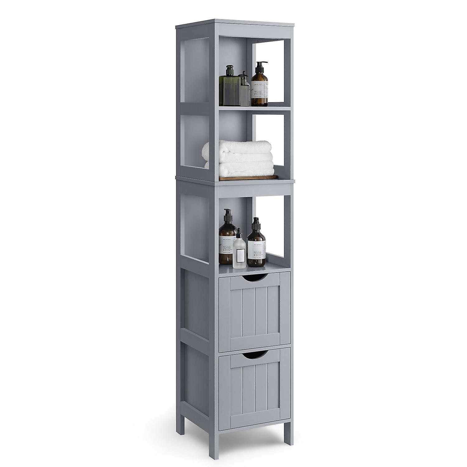 Maximize bathroom storage with Slimline freestanding cabinets