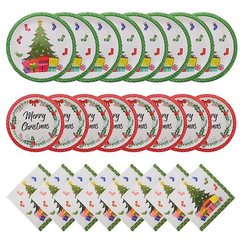 1set Stoviglie di carta di Natale