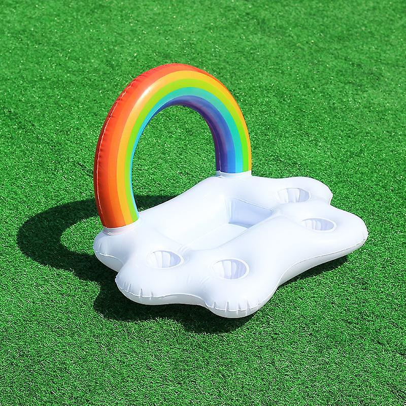 Swimming Pool Net Drama Rainbow Clouds Inflatable Saucer