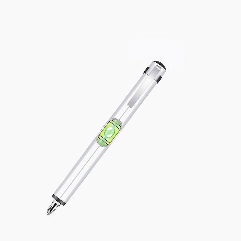Mini Portable Pen Type Level With Hexagonal Drill Bit Screwdriver Ruler