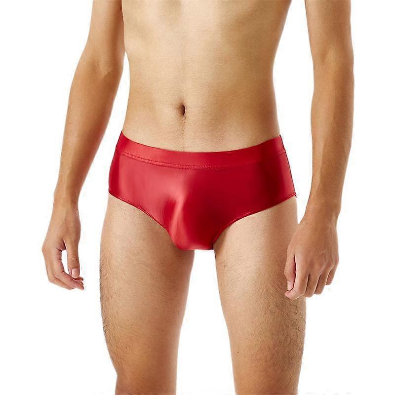 Crotch Seamless One-piece Oily Glossy Silk High Elastic Large Men's And Women's Briefs Transparent