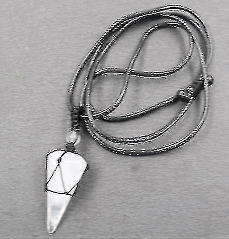 Obsidian Necklace Divination Healing Necklace Cord Adjustable, Gemstone Hexagonal Pointed Cone Reiki Chakra Pendant