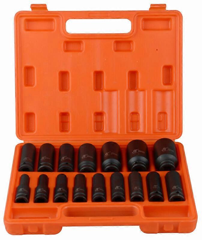 16pcs 1/2 " Drive Metric Impact Deep Socket Set Car Garage Mechanic Set 10~32mm