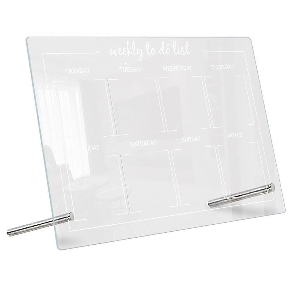 1 Set Acrylic Whiteboard for Desk Tabletop Dry Erase Board Transparent Memo Board Planning Board