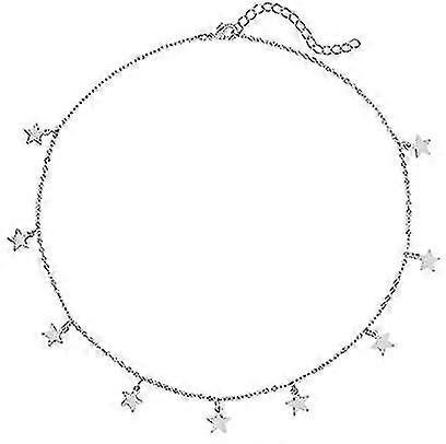 Star Necklace Girls Adjustable Silver