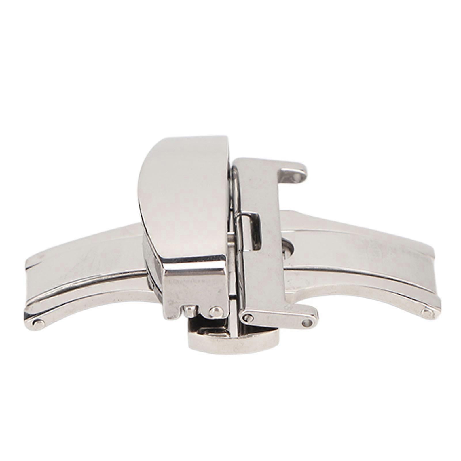 Silver Stainless Steel Watch Deployment Clasp High Finished Ergonomic Watch Buckle Replacement For Watchmaker
