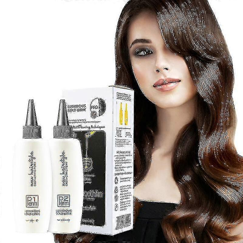 120g + 120g Permanent Wave Curl Curl Kučeravý krém Tekutý krém na vlasy studené vlny vlasové permové mlieko riešenie pre odolnosť voči prírodným vlasom