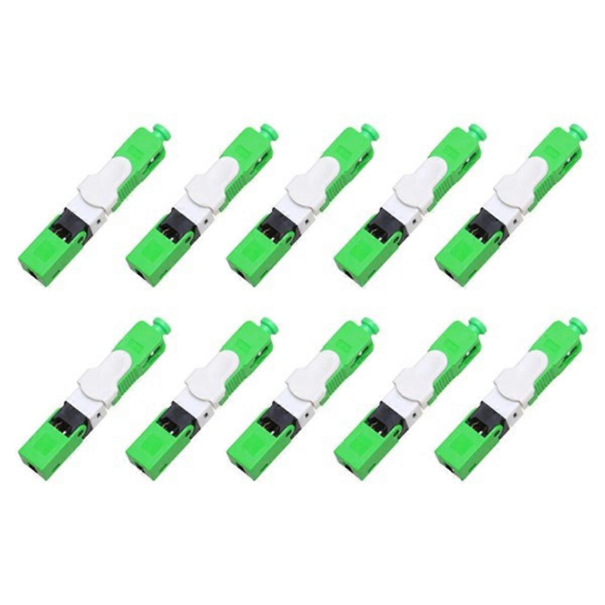 10Pcs FTTH ESC250D SC//UPC Single-Mode Fiber Optic Quick Connector FTTH SM Optic Fast Connector
