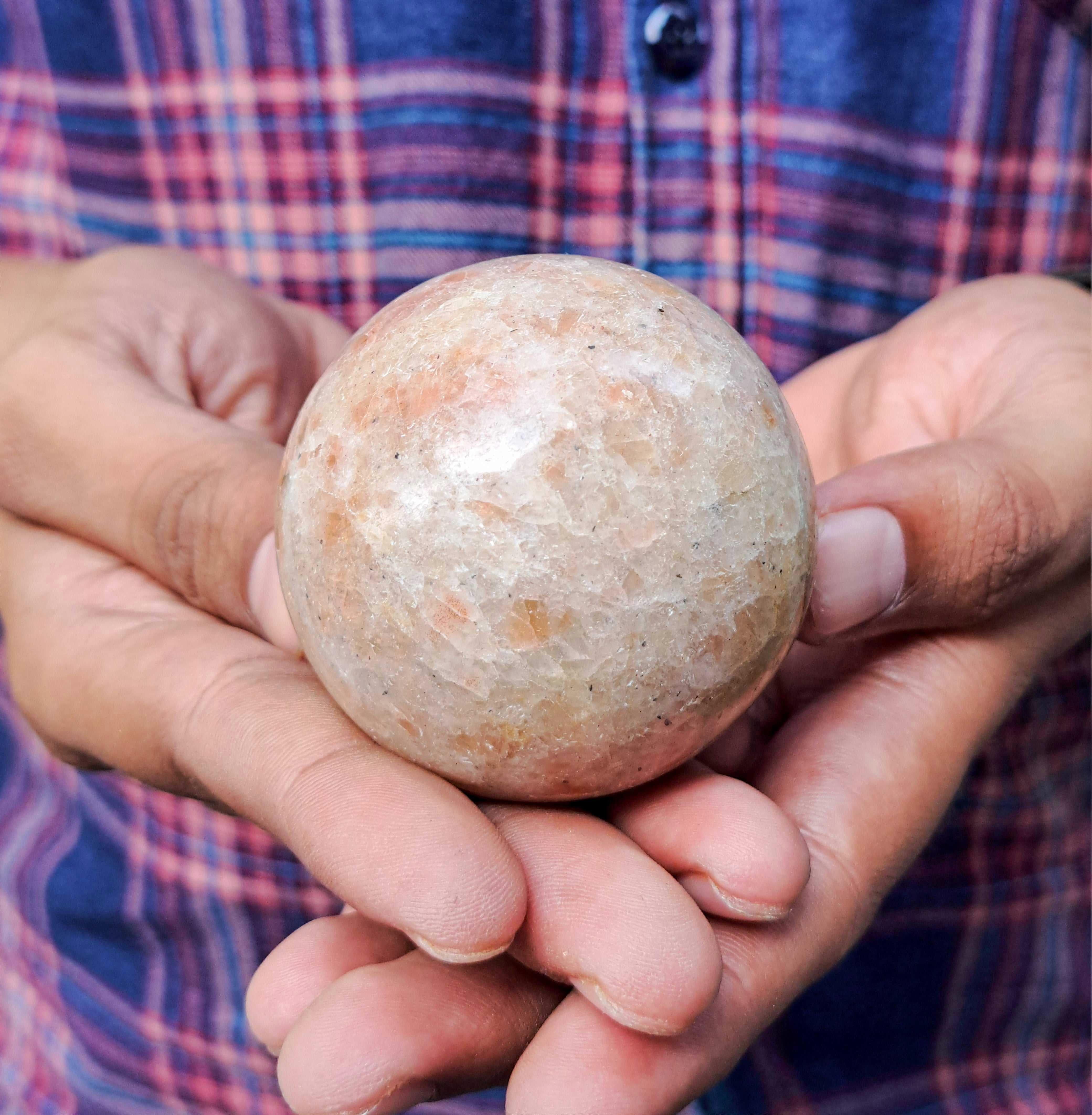 Sunstone Sphere Quartz Healing Ball
