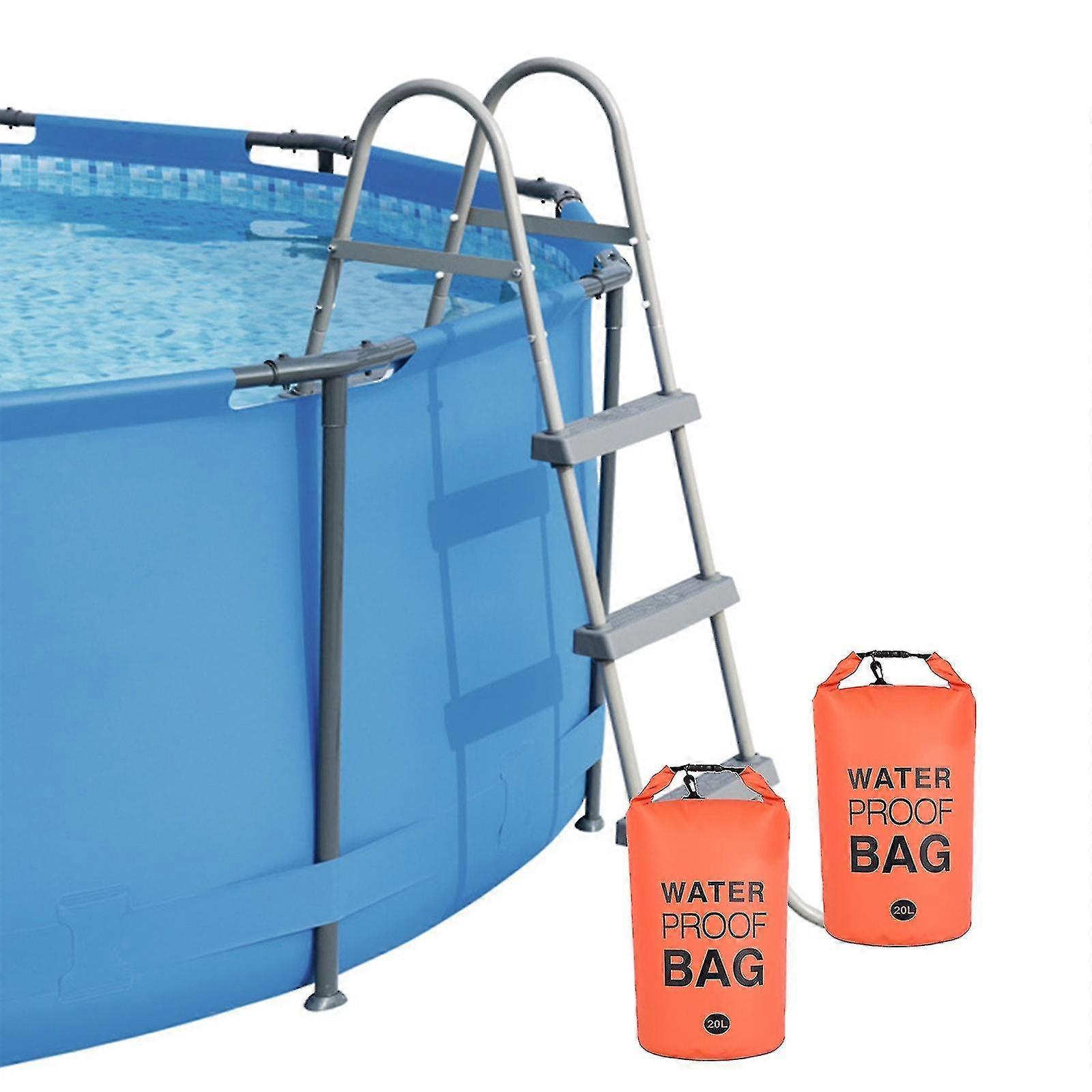 Universal Pool Ladder And Step Weight(20l) Easyquick Fills Sand,250d Pvc Waterproof Dry Bag ,no More Ripped Sandbag,work With Above Ground/in-ground