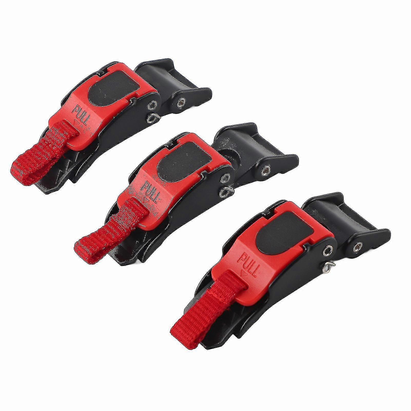 3x Motorcycle Helmet Speed Clip Quick Release Chin Strap Button Pull Buckle Bike