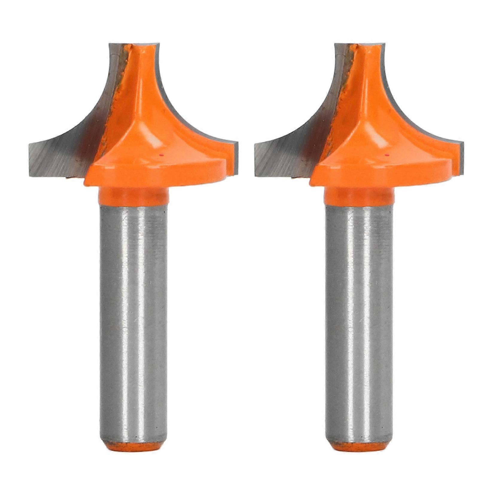 2Pcs Router Bit 8mm Round Shank Tungsten Carbide Chamfer Cutter Tool for Woodworking 8x25mm / 0.31x0.98in