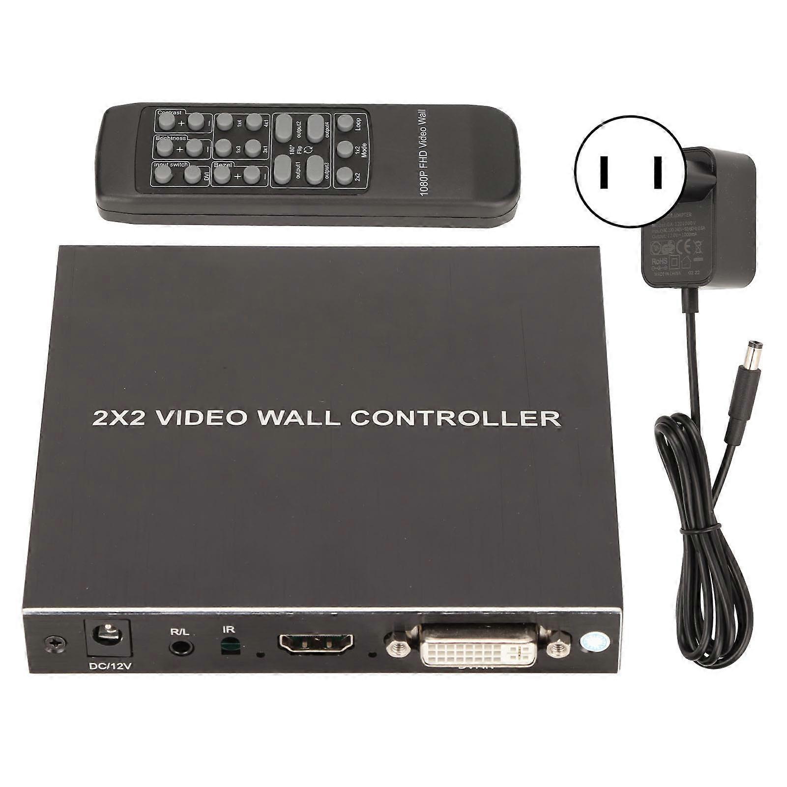 DVI TV Wall Video Controller 180 Degree Rotating HD Multimedia Interface Splicing Display Processor with Remote 100240V US Plug NO.1262