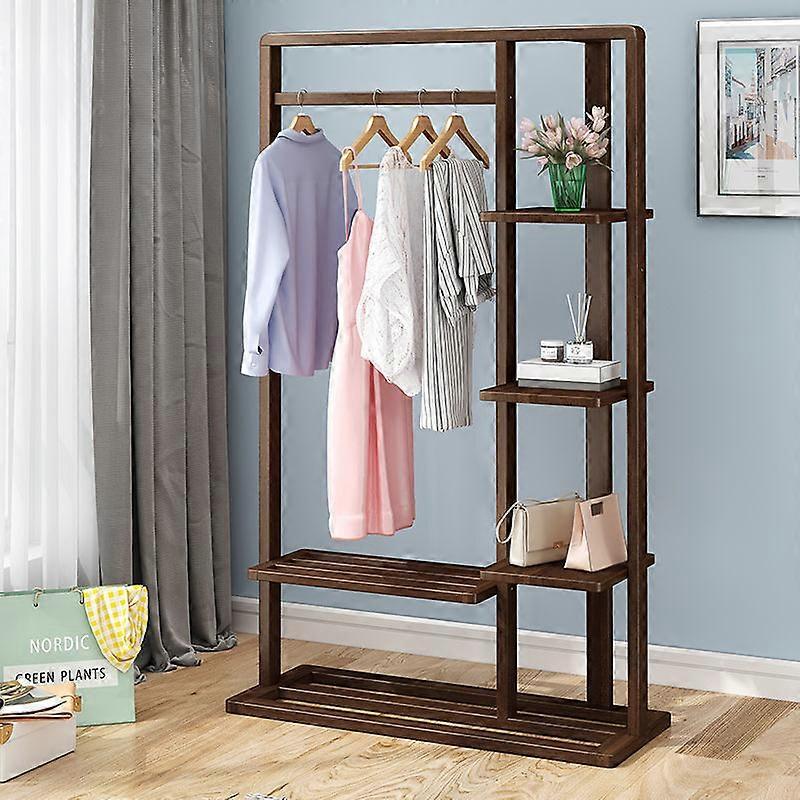 Jumbo Freestanding Bedroom Wood Garment Rack Clothes Stand with