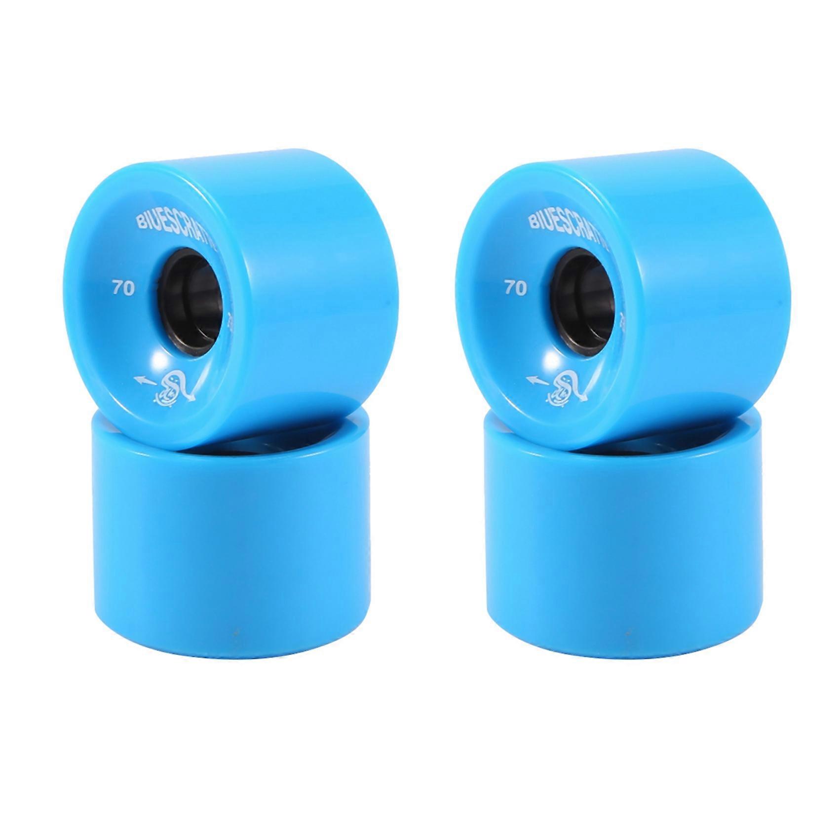 4PC Longboard Skateboard Wheels 51X70Mm Resilient PU for Road Sports Longboard Skateboard Wheels,Na