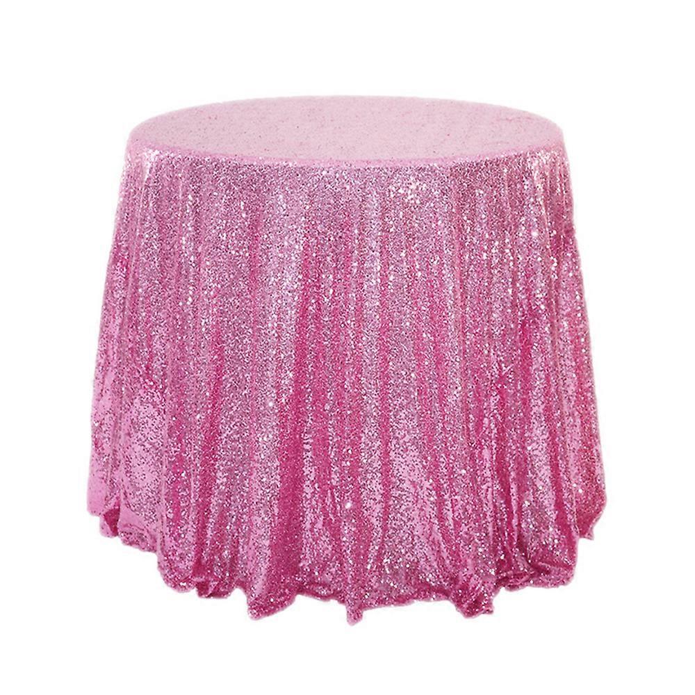 Sequins Table Cloth Glitter Sparkly Fabric Round Table Cover for Birthday Party