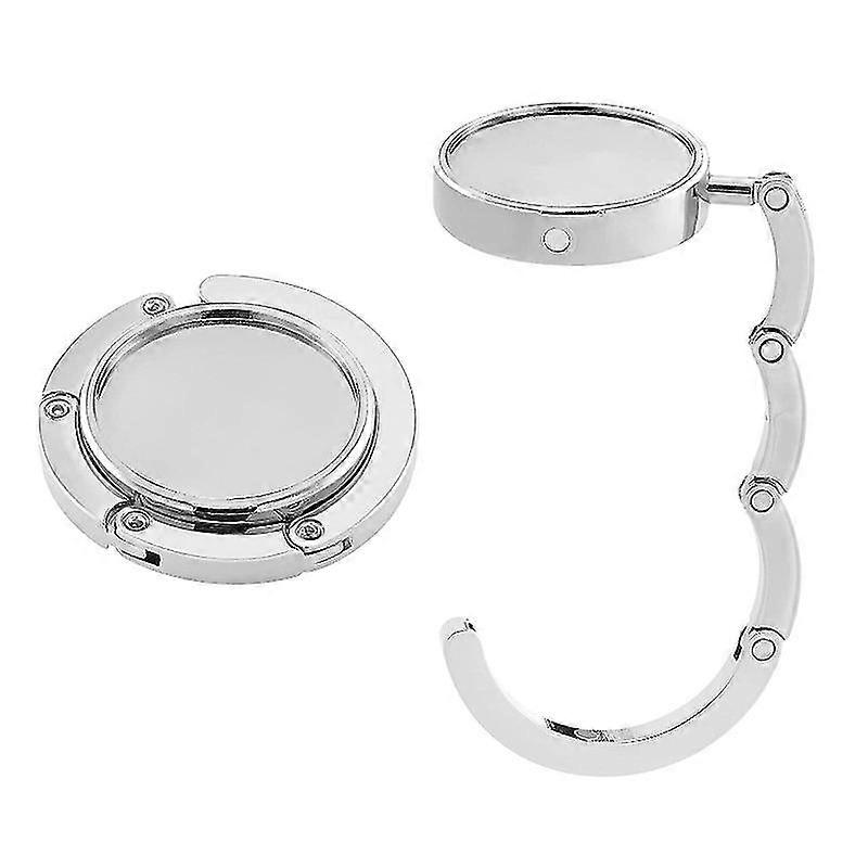 Table Handbag Holder Hooks 3 X Foldable Non-slip Bag Hooks Holder For Handbags Table Top Bag Holder Set In Silver