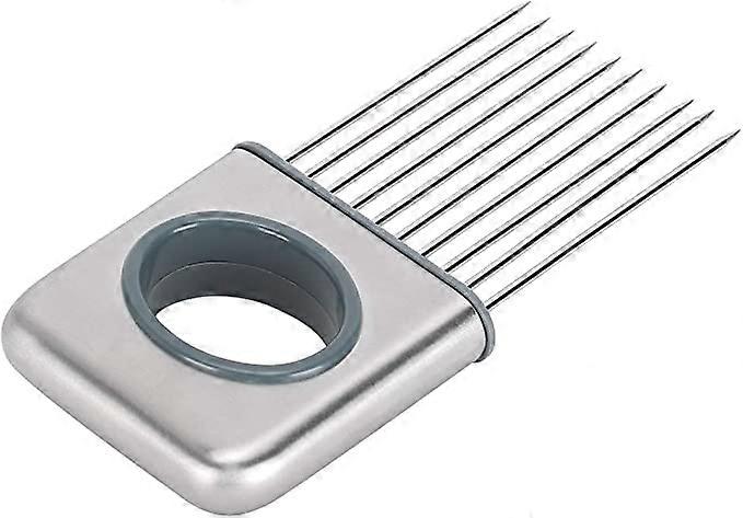 ZK-Onion Slicing Rack, Multifunctional Stainless Steel Onion Slicing Rack Onion Needle Kitchen Slicing Tool
