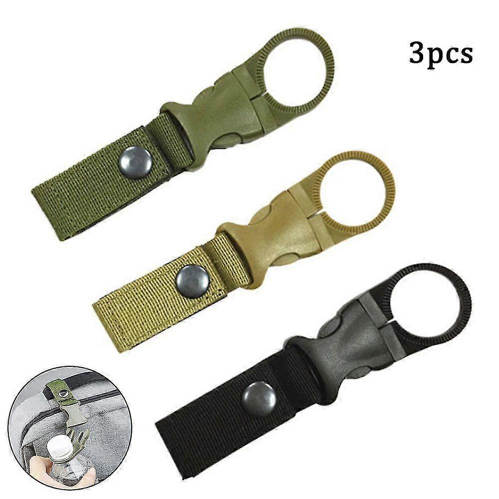 3pcs Water Bottle Ring Holder Hook Buckle For Backpack Belt Outdoor Camping