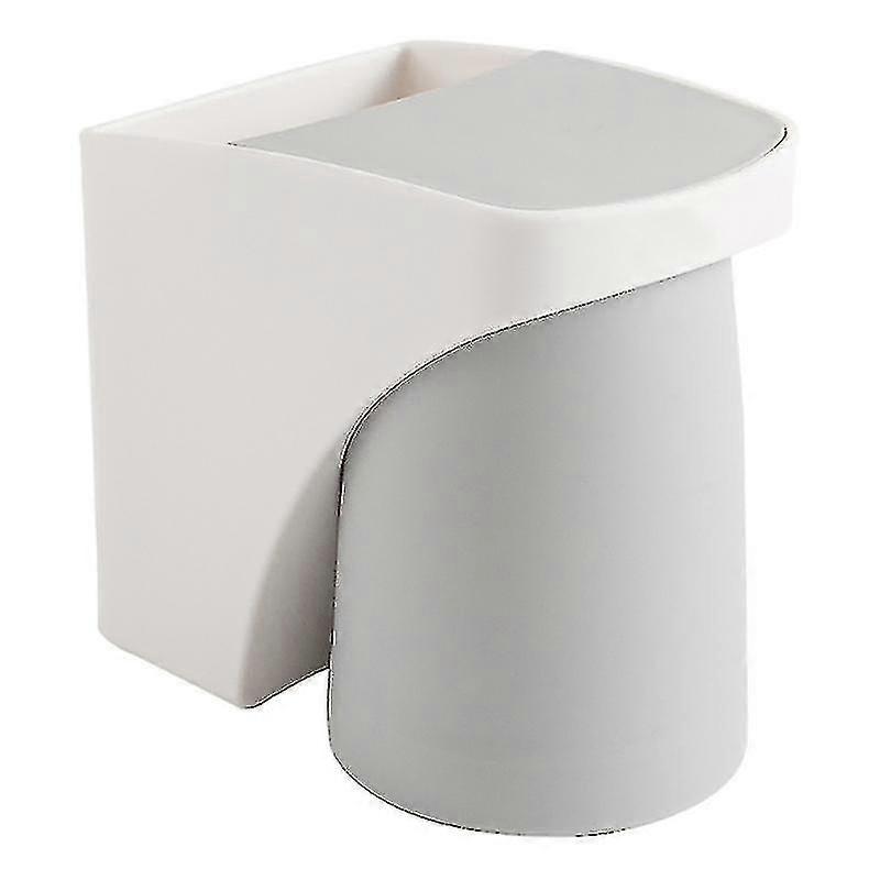 1 Set Durable Bathroom Storage Rack Wall-mounted Toothbrush Holder (grey)