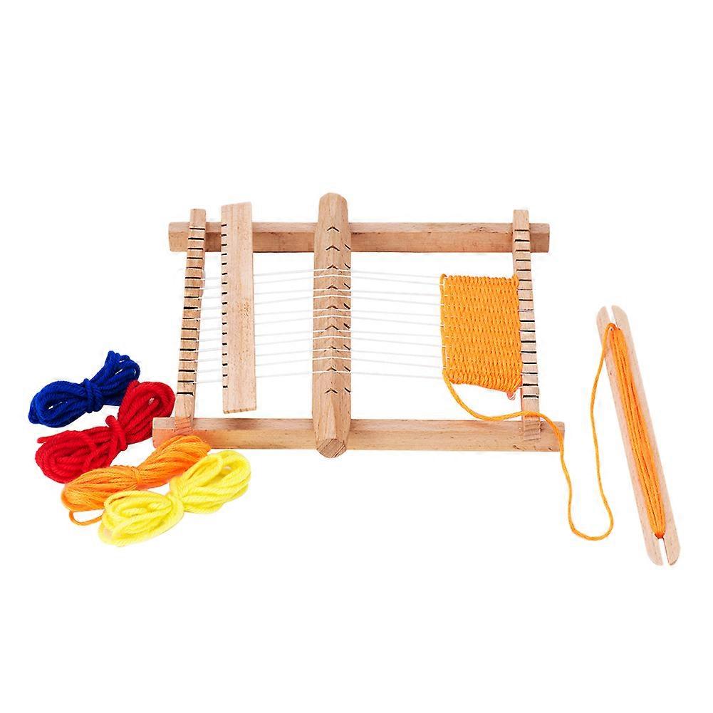 Kids Wooden Weaving Craft Yarn DIY Hand Knitting Machine Educational Toys Needle Sewing Tool Access