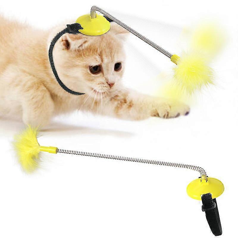 多機能カラーフェザー面白い猫スティックおもちゃ、猫の自己修復スティック、インタラクティブペットトレーニングスティック、足、テーブルの脚、猫の首を結ぶことができます