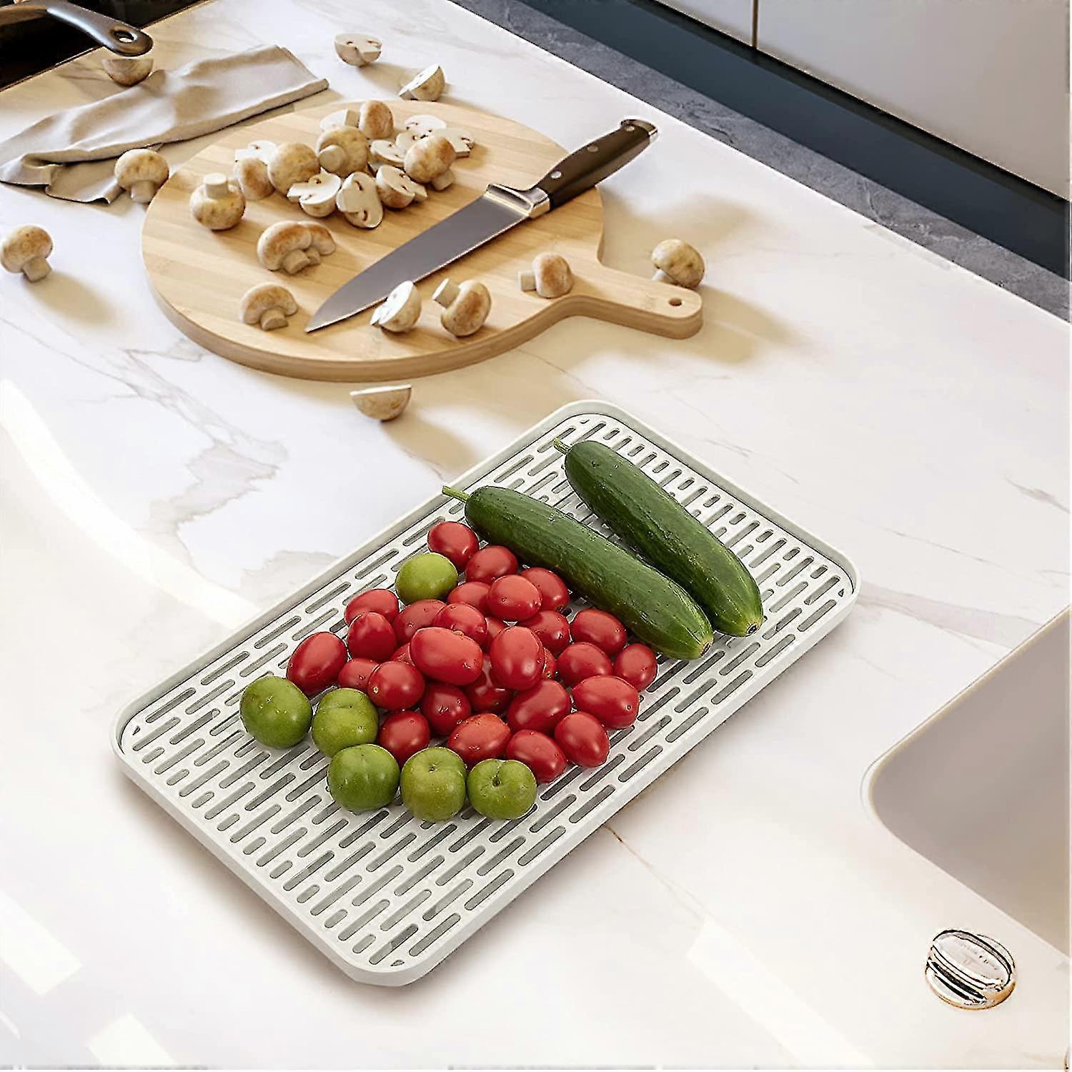 2-tier Dish Drainer Rack - Cup & Fruit Tea Tray
