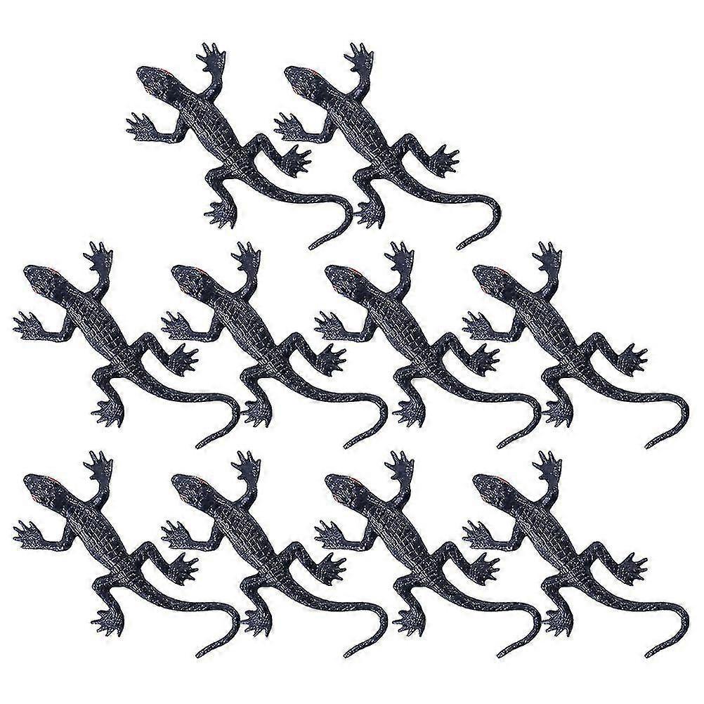 10pcs Artificial Gecko Model Simulated Gecko Prank Props Party Layout Props