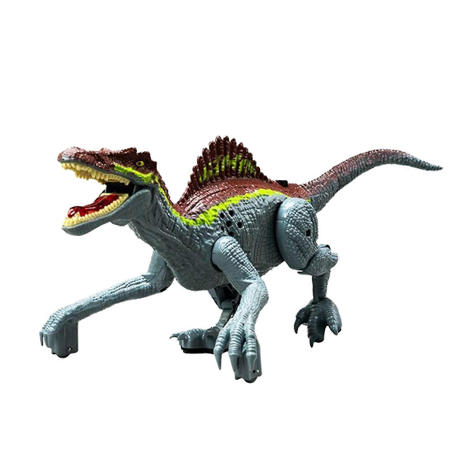 Rc dinosauro giocattolo vivido sguardo realistico spinosauro modello simulato camminata creativo precoce educazione giocattolo intelligente telecomando a infrarossi dinosauro bambini elec