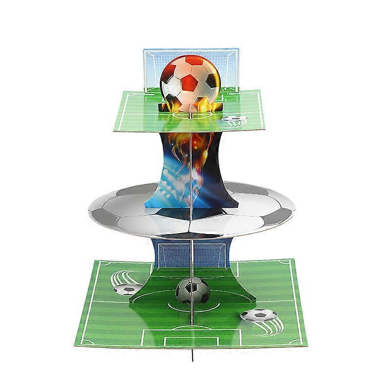 Football Theme Paper Multi-Layer Tray Cake Stand
