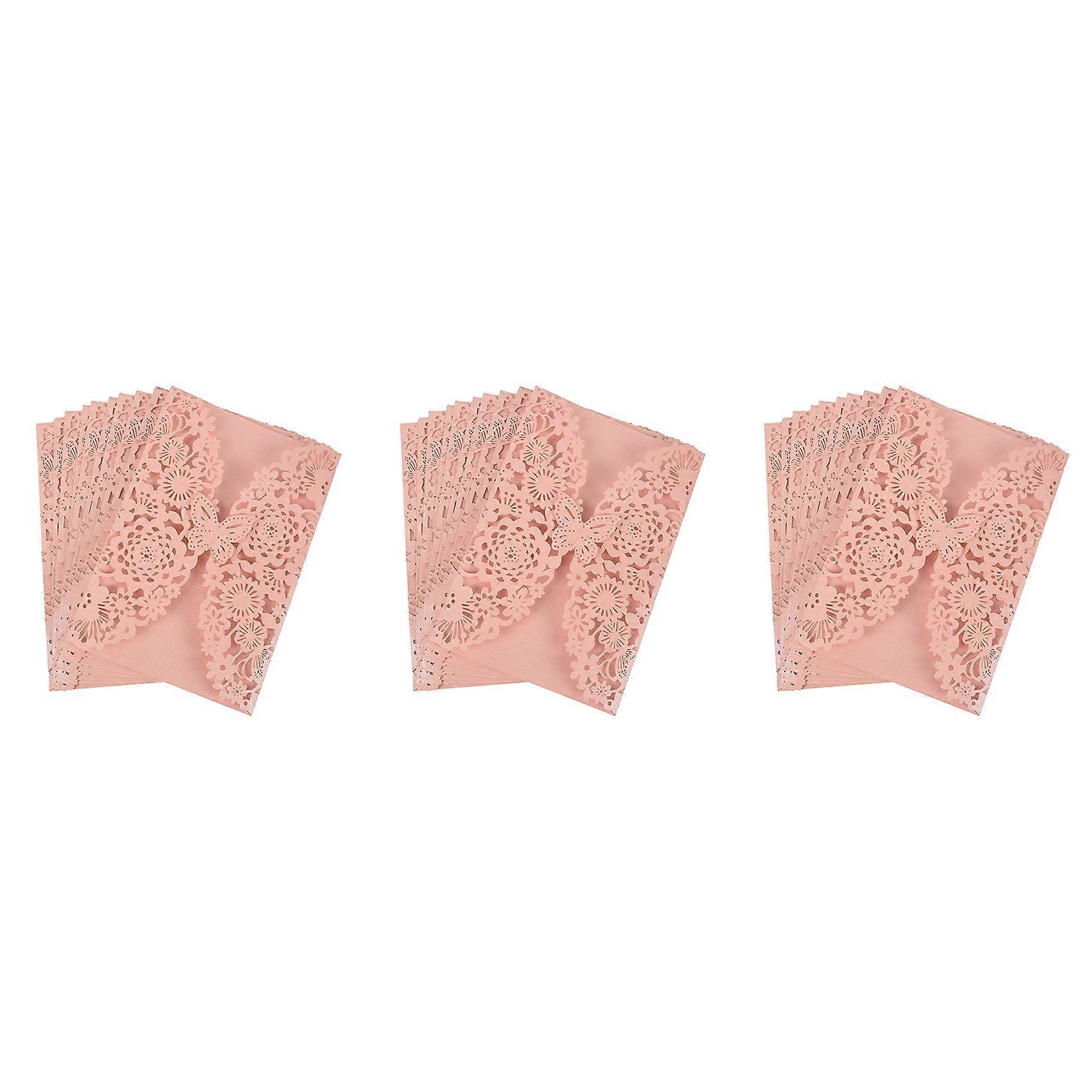 30Pcs/Set Delicate Carved Butterflies Romantic Wedding Party Invitation Card Envelope Invitations f