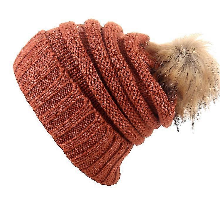 Unisex Strickmütze Skimütze mit Pom